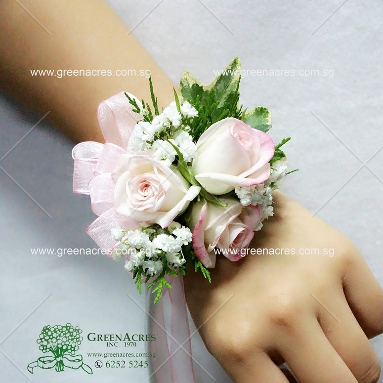 Pink Rose Wrist Corsage