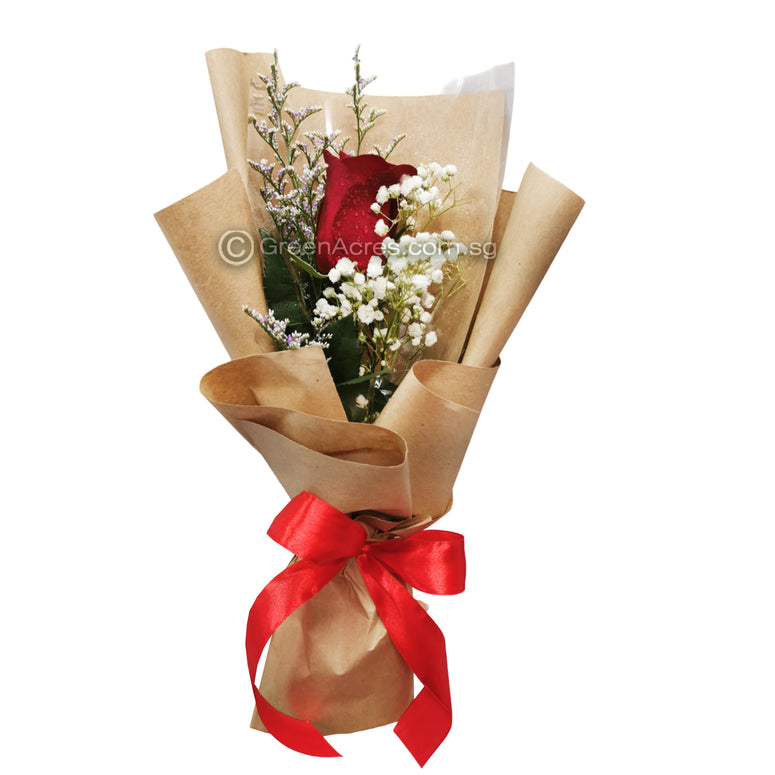 Single Stalk Rose Bouquet