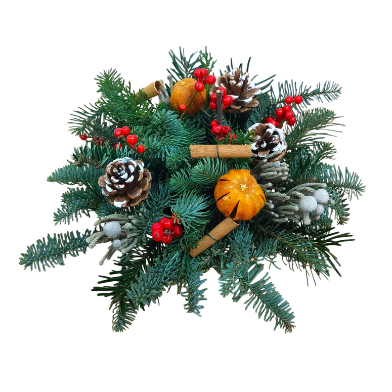 Christmas centerpiece in pot